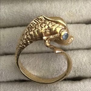 Vintage one of a kind 1963 fish ring